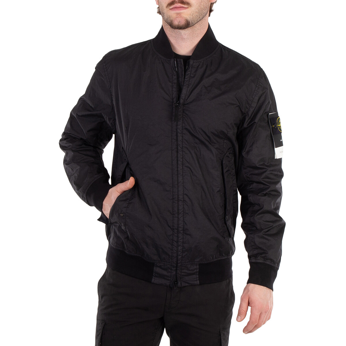 Stone  Felpa Bermuda S ブラック Buy Stone Island Shadow Project Felpa Bermuda Cargo Short
