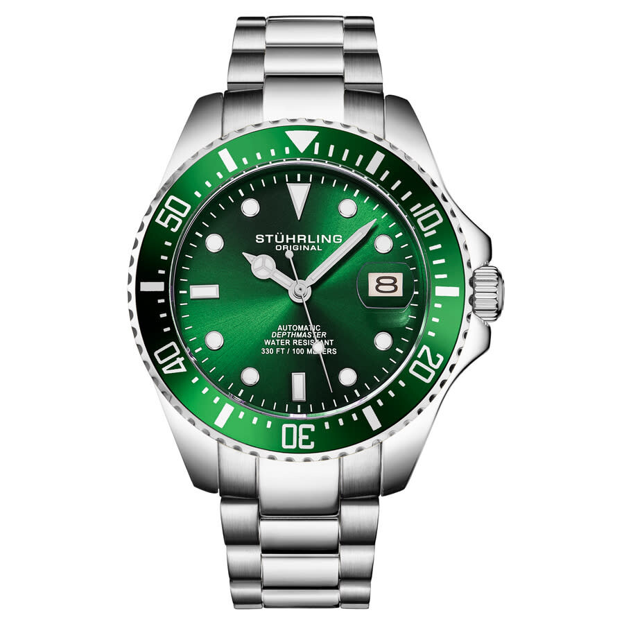 Stuhrling Original Aquadiver Automatic Green Dial Men's Watch M18253