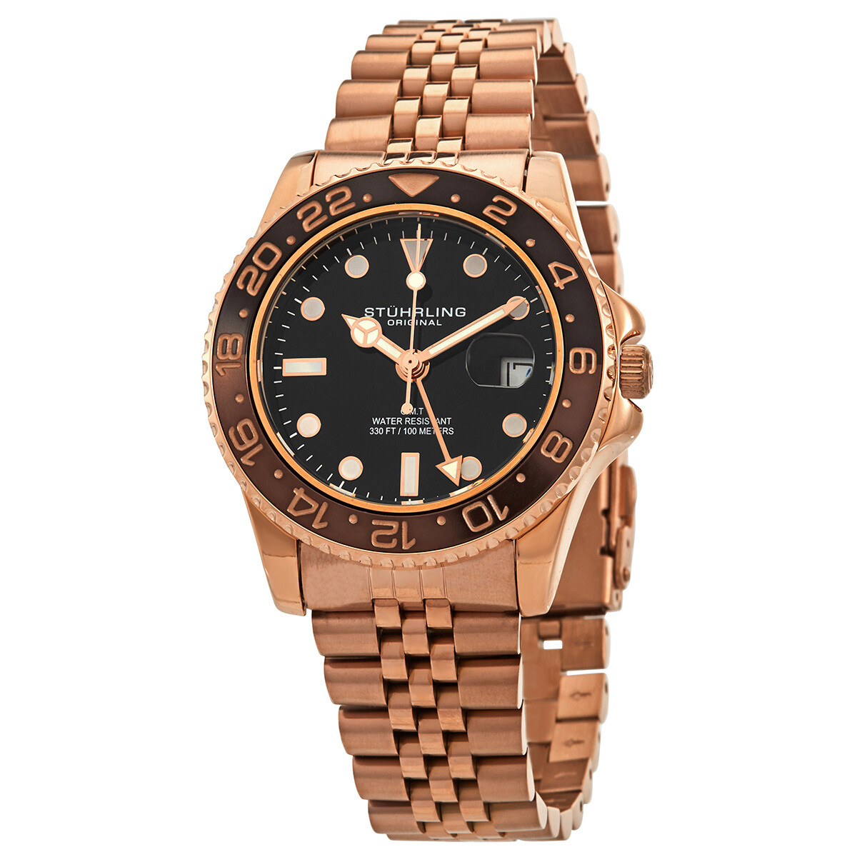 Stuhrling Original Aquadiver Black Dial Men's Watch M15839