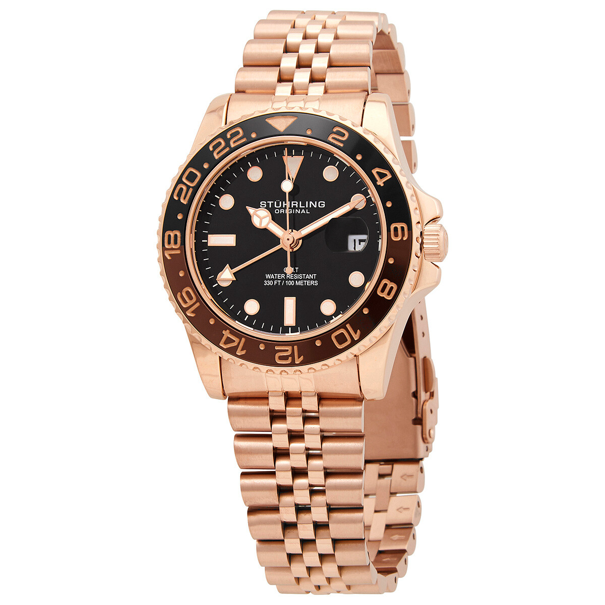 Stuhrling Original Aquadiver Black Dial Men's Watch M15840