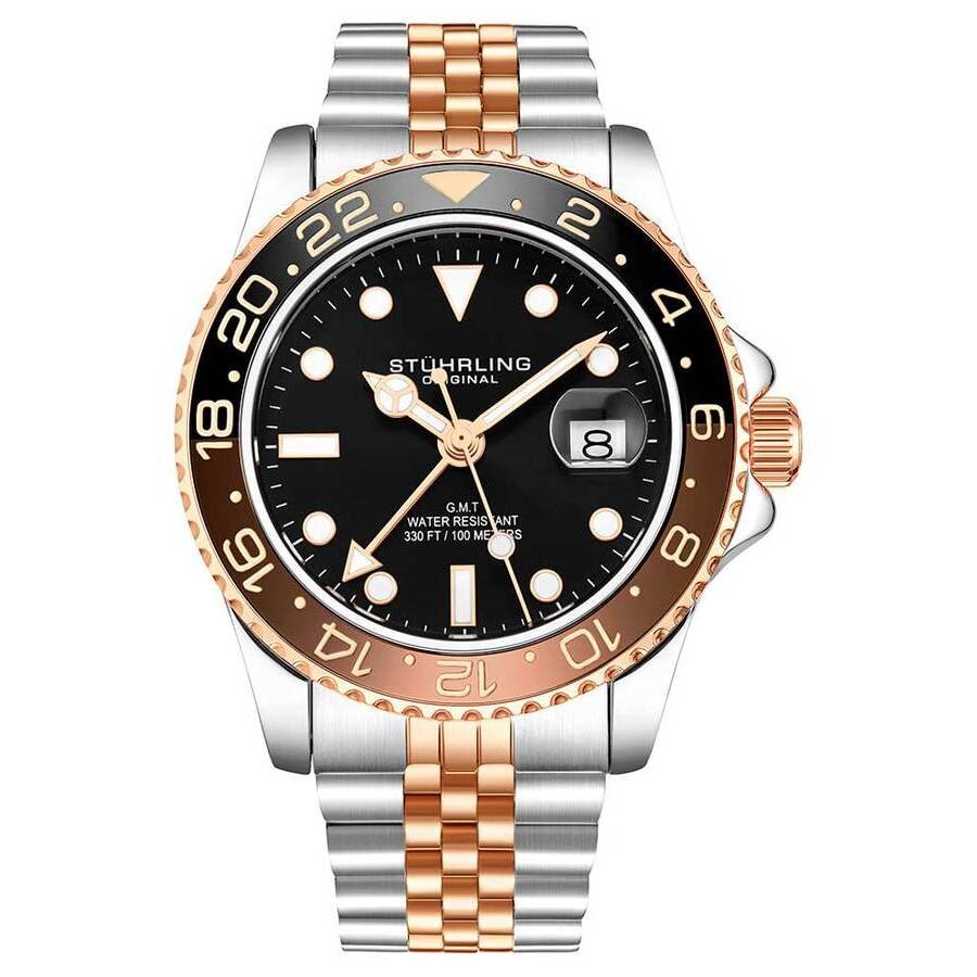 Stuhrling Original Aquadiver Black Dial Men's Watch M15974