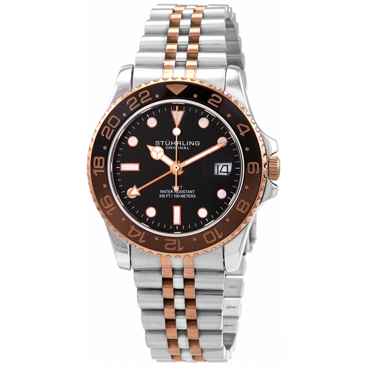 Stuhrling Original Aquadiver Black Dial Men's Watch M15975