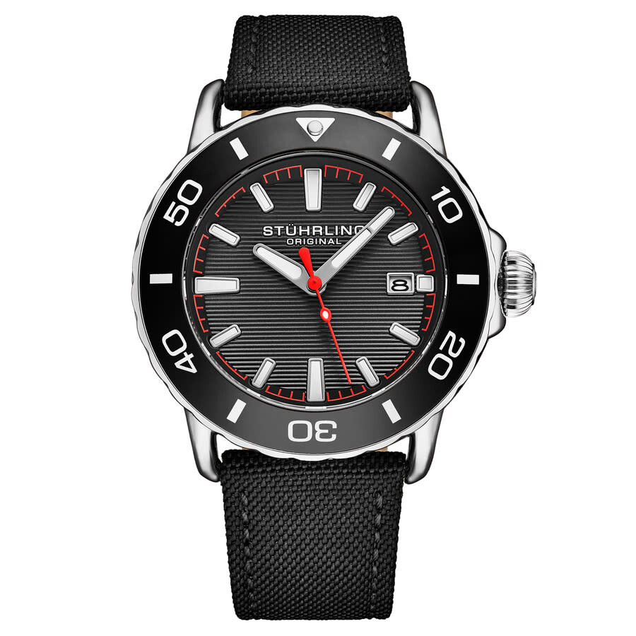 Stuhrling Original Aquadiver Quartz Black Dial Men's Watch M18248