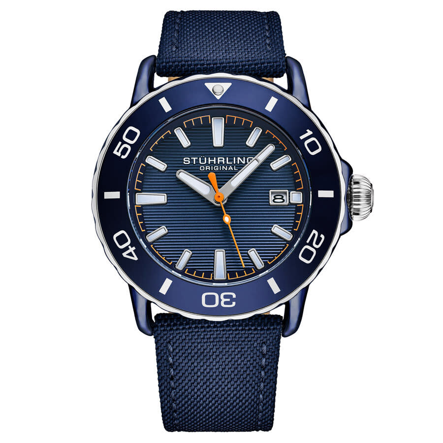 Stuhrling Original Aquadiver Quartz Blue Dial Men's Watch M18251
