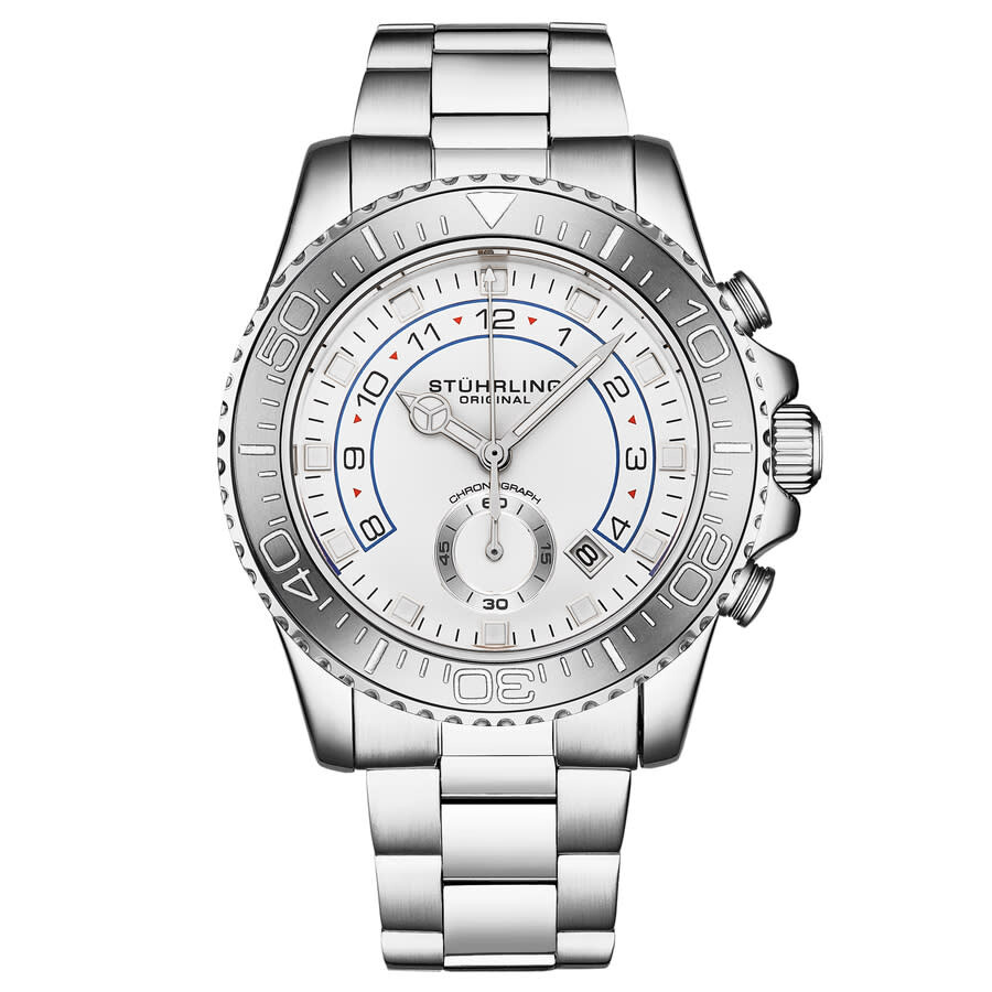 Stuhrling Original Aquadiver Quartz White Dial Men's Watch M16749