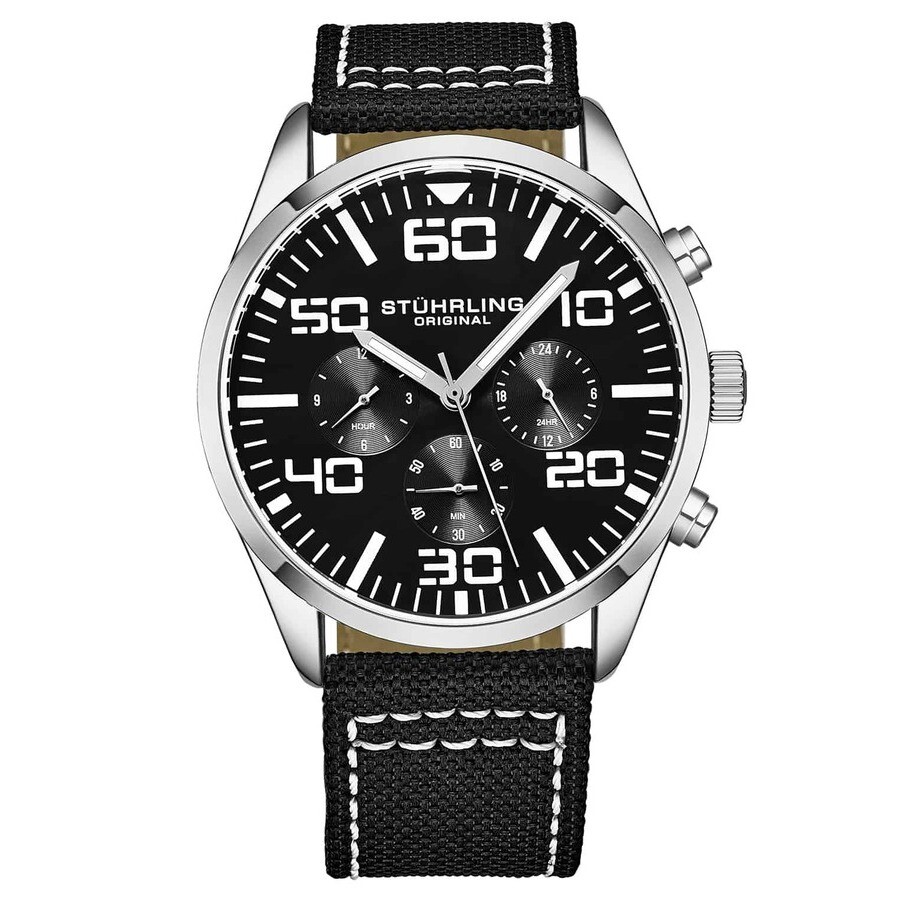 Stuhrling Original Aviator Black Dial Men's Watch M15926