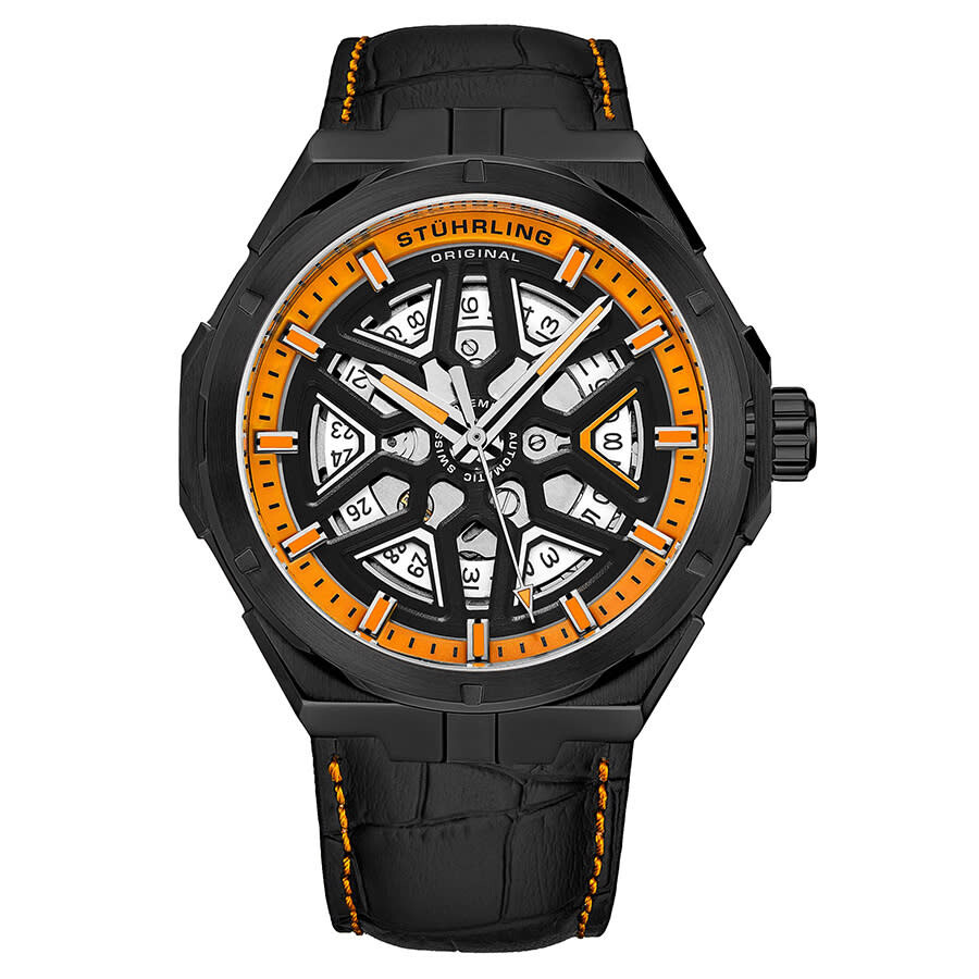 Stuhrling Original Legacy Automatic Orange Dial Men's Watch M13484