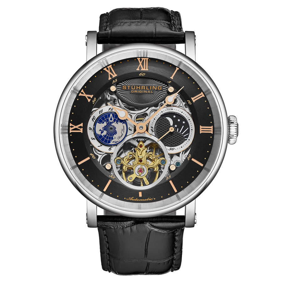 Stuhrling Original Legacy Chronograph Automatic Black Dial Men's Watch M18230