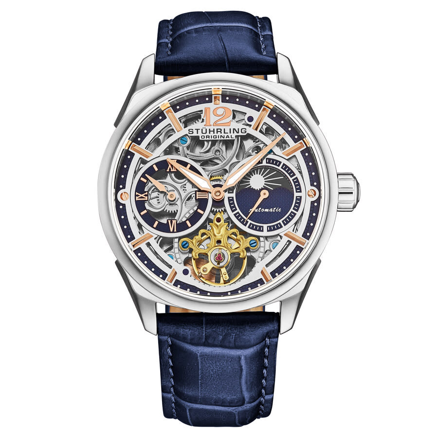 Stuhrling Original Legacy Chronograph Automatic Rose Gold Dial Men's Watch M18245