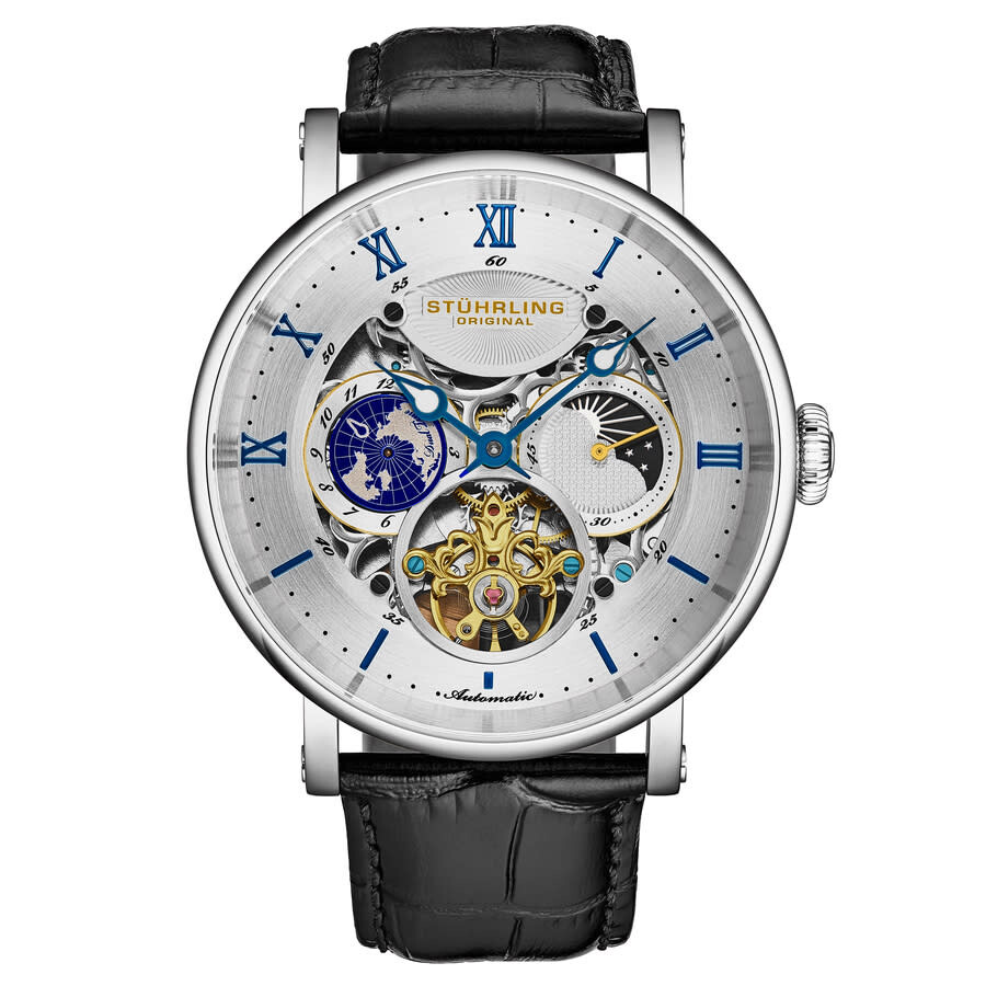 Stuhrling Original Legacy Chronograph Automatic Silver Dial Men's Watch M18228