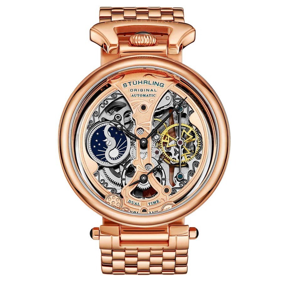 Stuhrling Original Legacy Rose Gold-tone Dial Men's Watch M15936