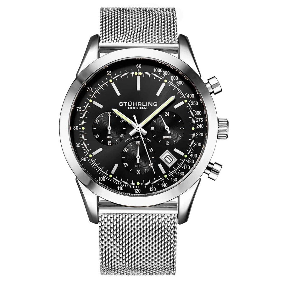 Stuhrling Original Monaco Black Dial Men's Watch M15856