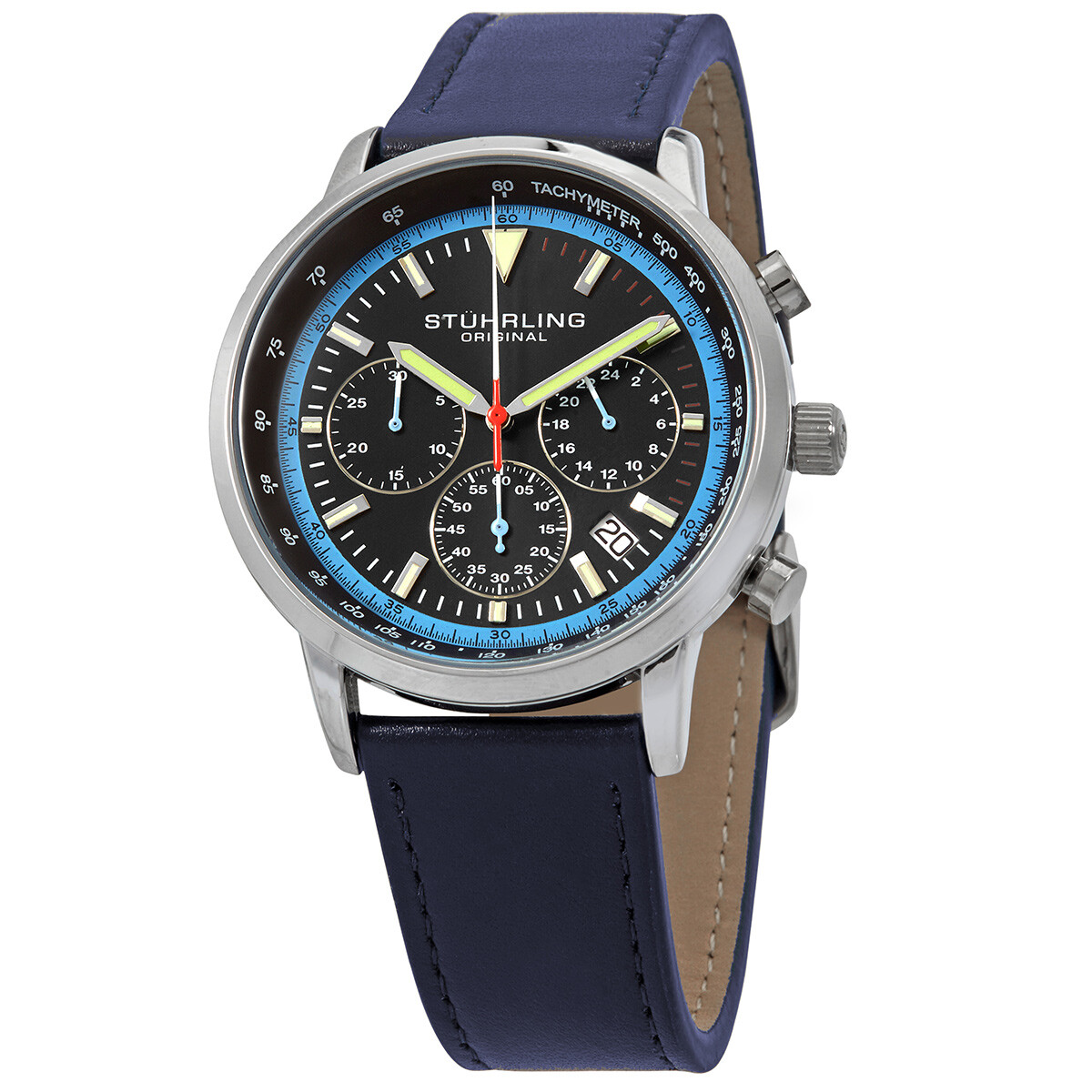 Stuhrling Original Monaco Black Dial Men's Watch M15889