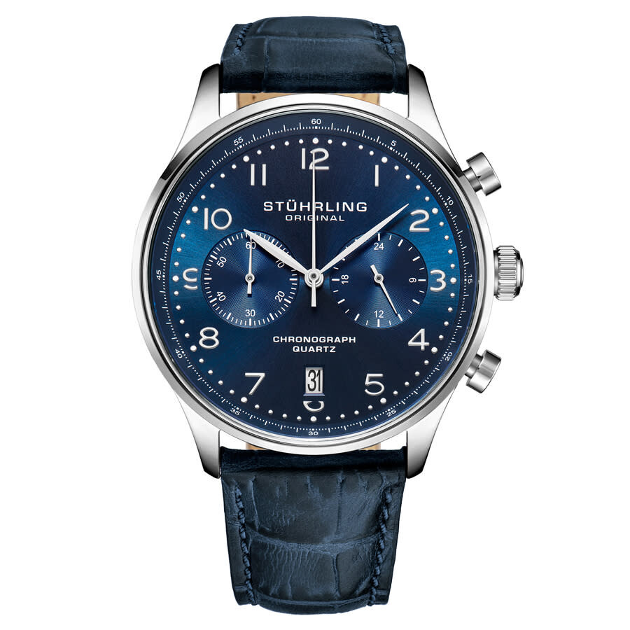 Stuhrling Original Monaco Chronograph Quartz Blue Dial Men's Watch M17970