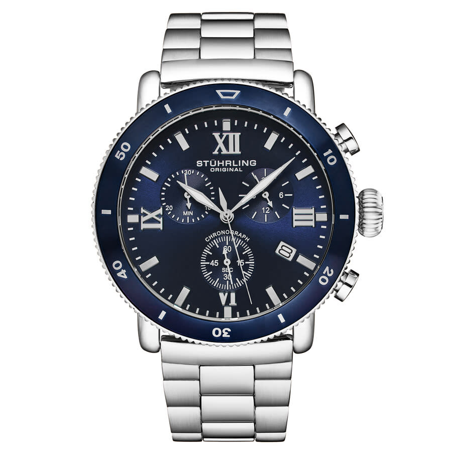 Stuhrling Original Monaco Chronograph Quartz Blue Dial Men's Watch M17993