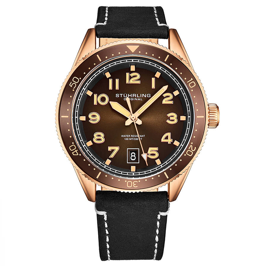 Stuhrling Original Monaco Quartz Brown Dial Men's Watch M13664