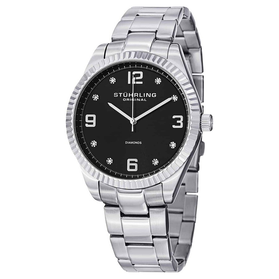 Stuhrling Original Symphony Diamond Black Dial Men's Watch M15354