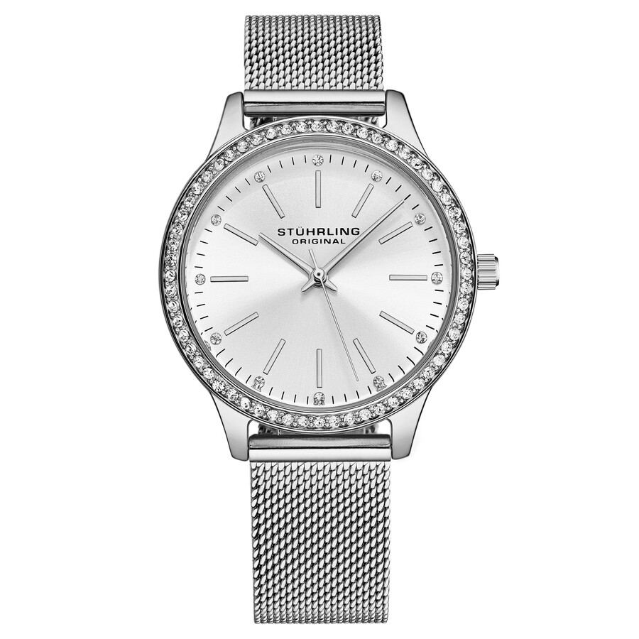 Stuhrling Original Symphony Quartz Silver Dial Ladies Watch M18006