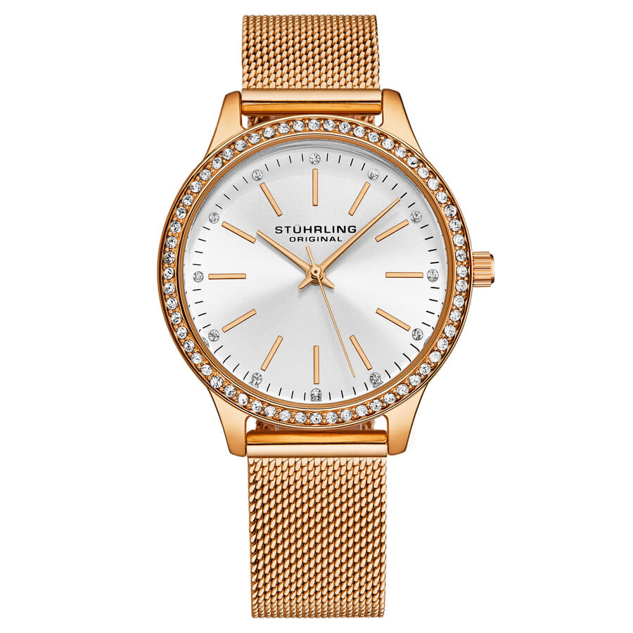Stuhrling Original Symphony Quartz Silver Dial Ladies Watch M18007