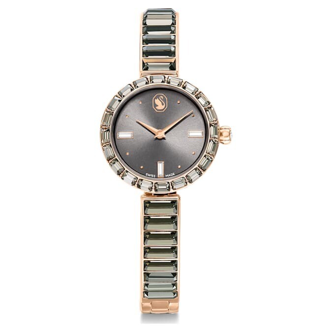 Swarovski Citra Square White Dial Leather Quartz Ladies