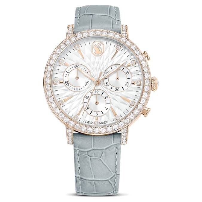 Swarovski Passage Chrono Quartz Crystal Pink Mother of Pearl