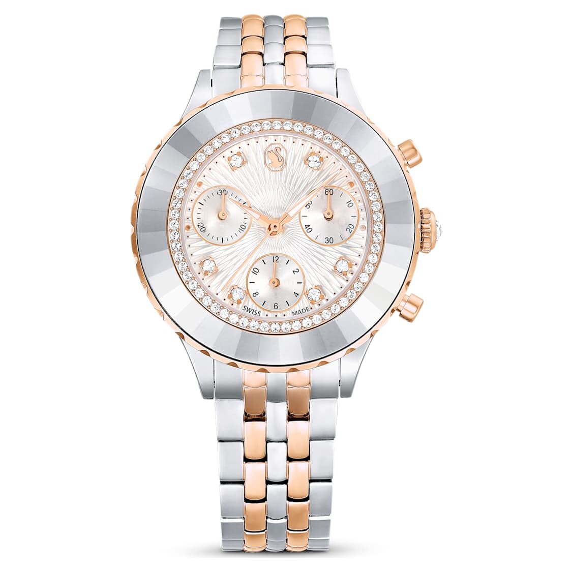 Swarovski Lovely Crystals Mini Automatic Grey Dial Ladies