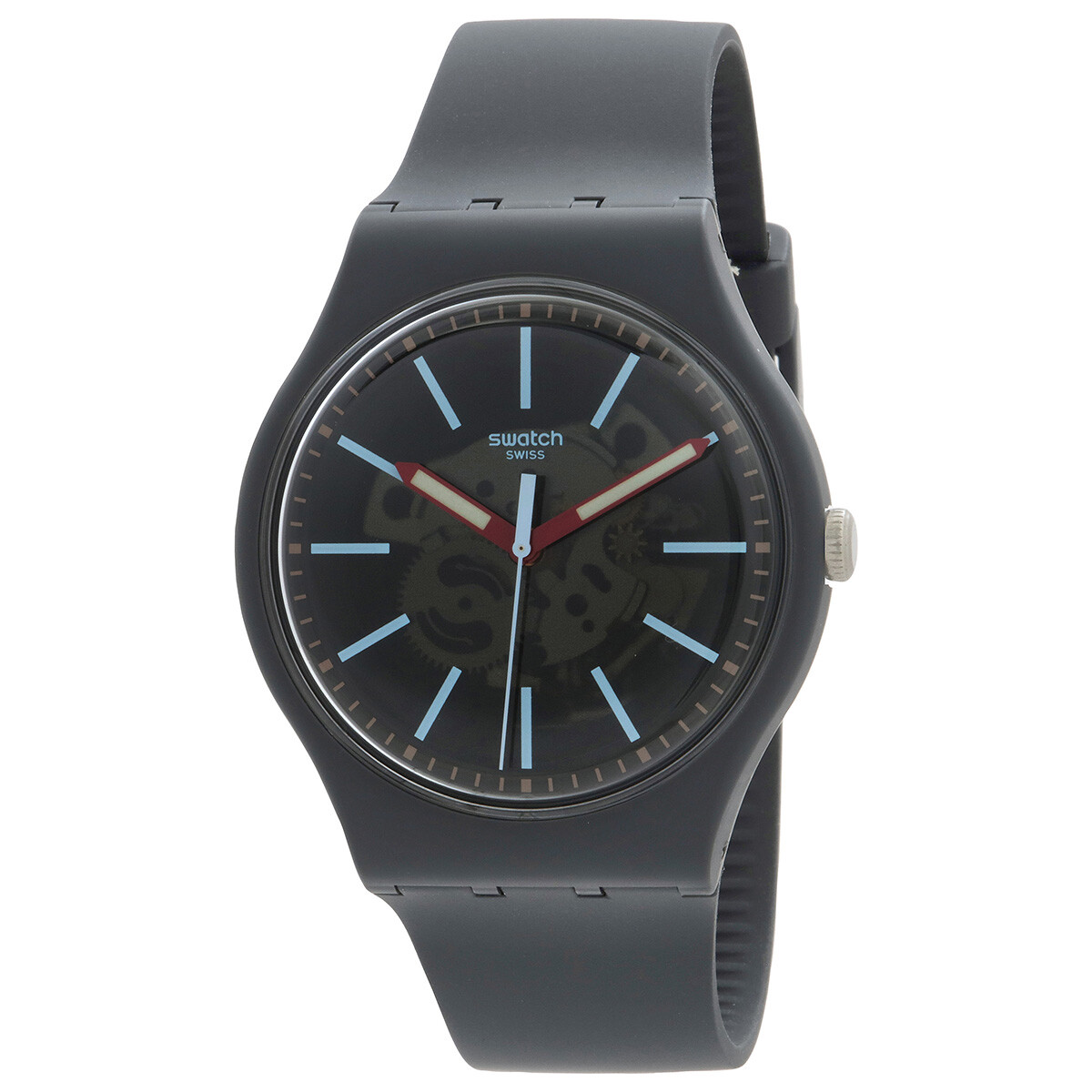 Swatch Originals Skeletor Black Silicone Men's Watch SUOB134