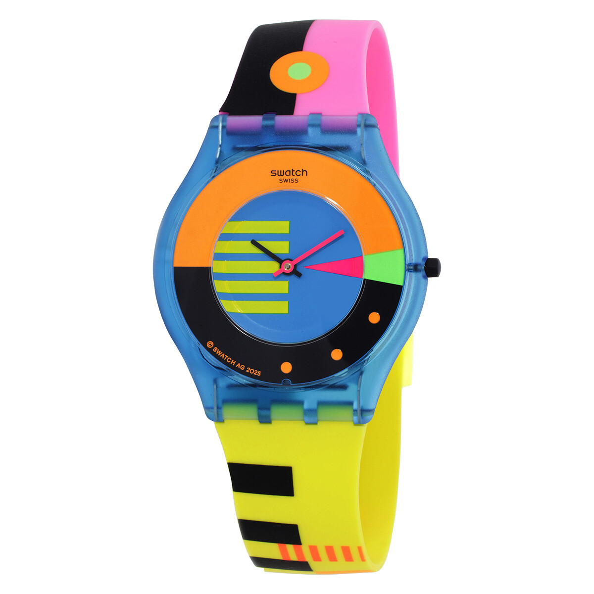 Swatch Originals Skeletor Black Silicone Men's Watch SUOB134