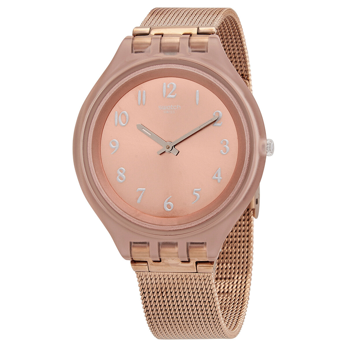 Swatch Skinchic Quartz Pink Dial Ladies Watch SVUP100M