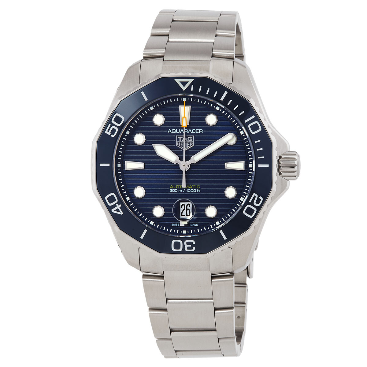 Tag Heuer Aquaracer Black Dial Black Rubber Men's Watch