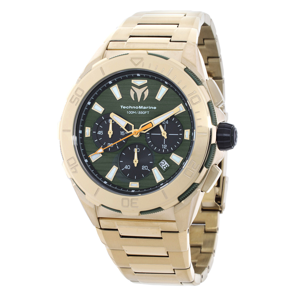 TechnoMarine Seven Seas GMT Chronograph Olive Green and Black Dial Men's Watch TM-725031