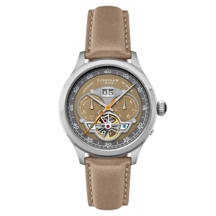 Thomas Earnshaw Baron Grand Date Calendar Open Heart Grey Dial Men's Watch ES-8187-06