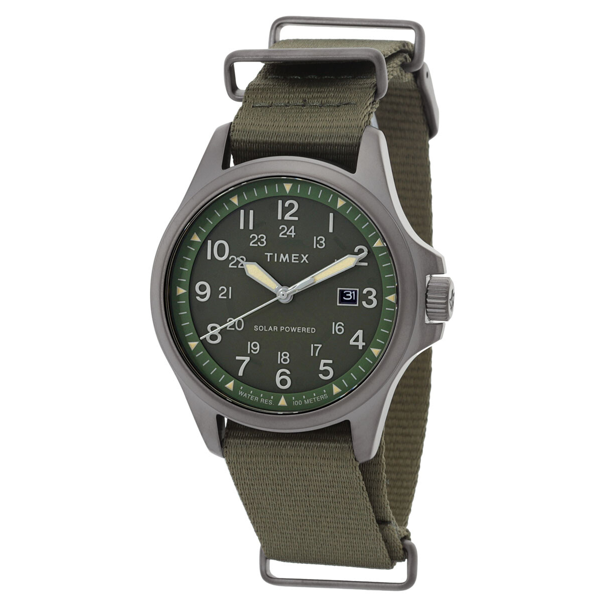 Timex Expedition North Field Post Solar Green Dial Men's Watch TW2V03700