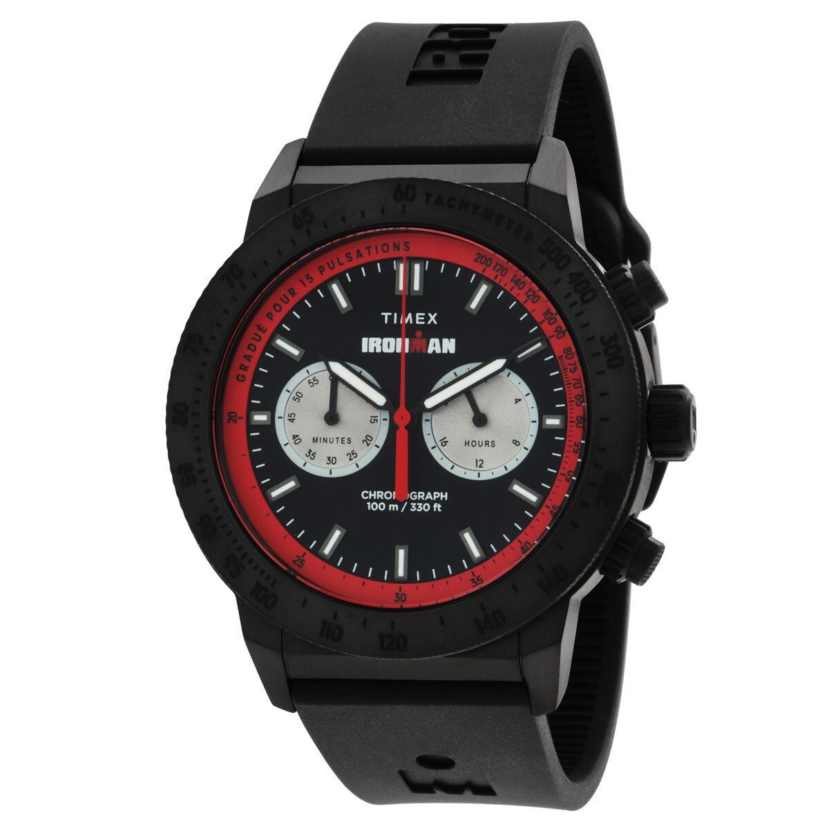 Timex Ironman Challenger Chronograph Quartz Black Dial Men's Watch TW2Y01900VQ