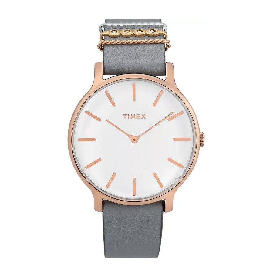 Timex Transcend Quartz White Dial Ladies Watch TW2T45400