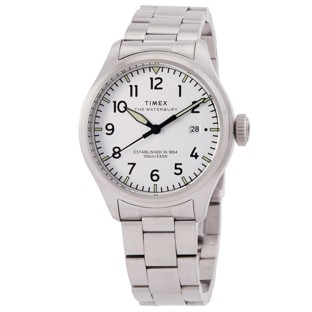 Timex Waterbury Ace Quartz Silver Dial Men's Watch TW2Y18800