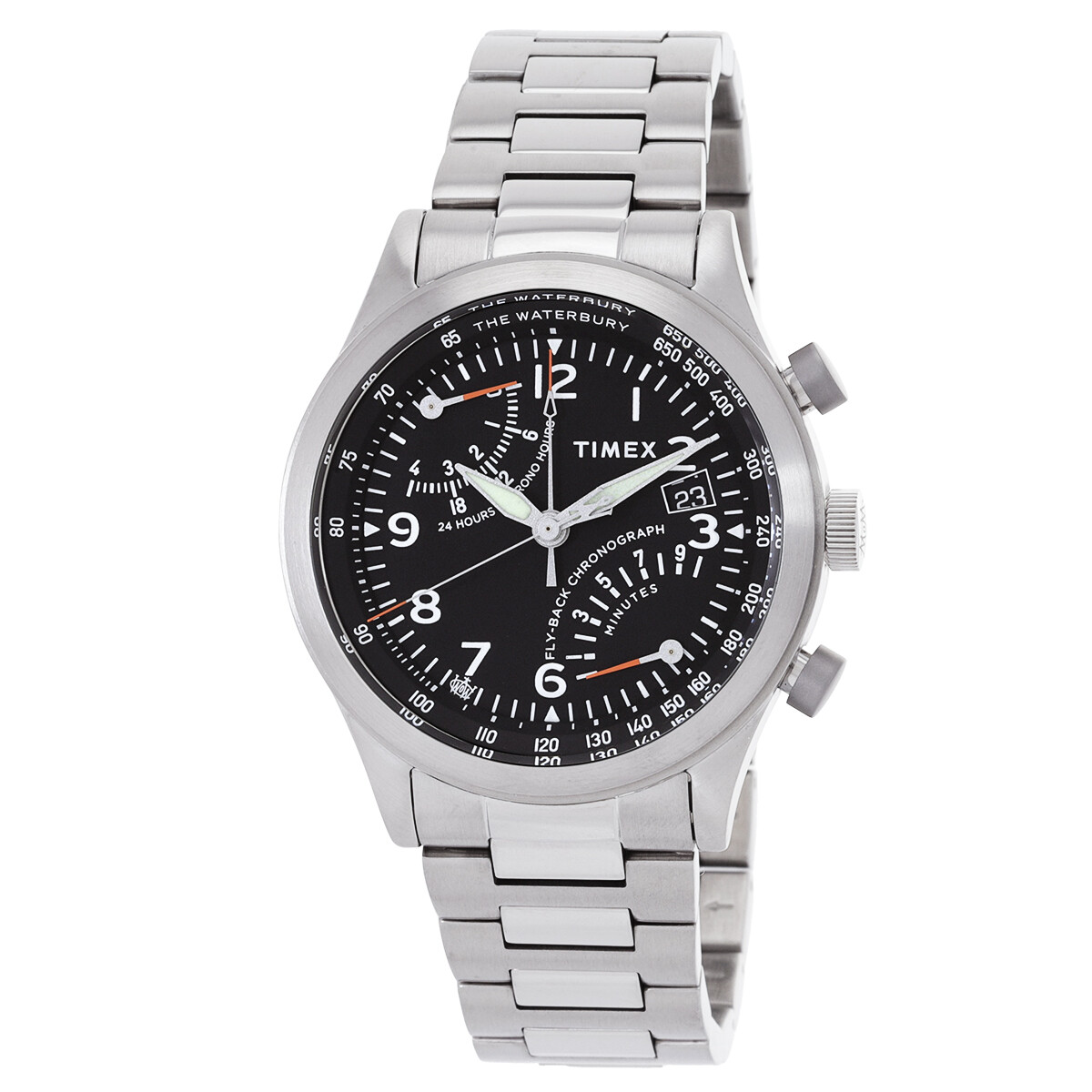 Timex Waterbury Chronograph GMT Quartz Black Dial Men's Watch TW2W47800