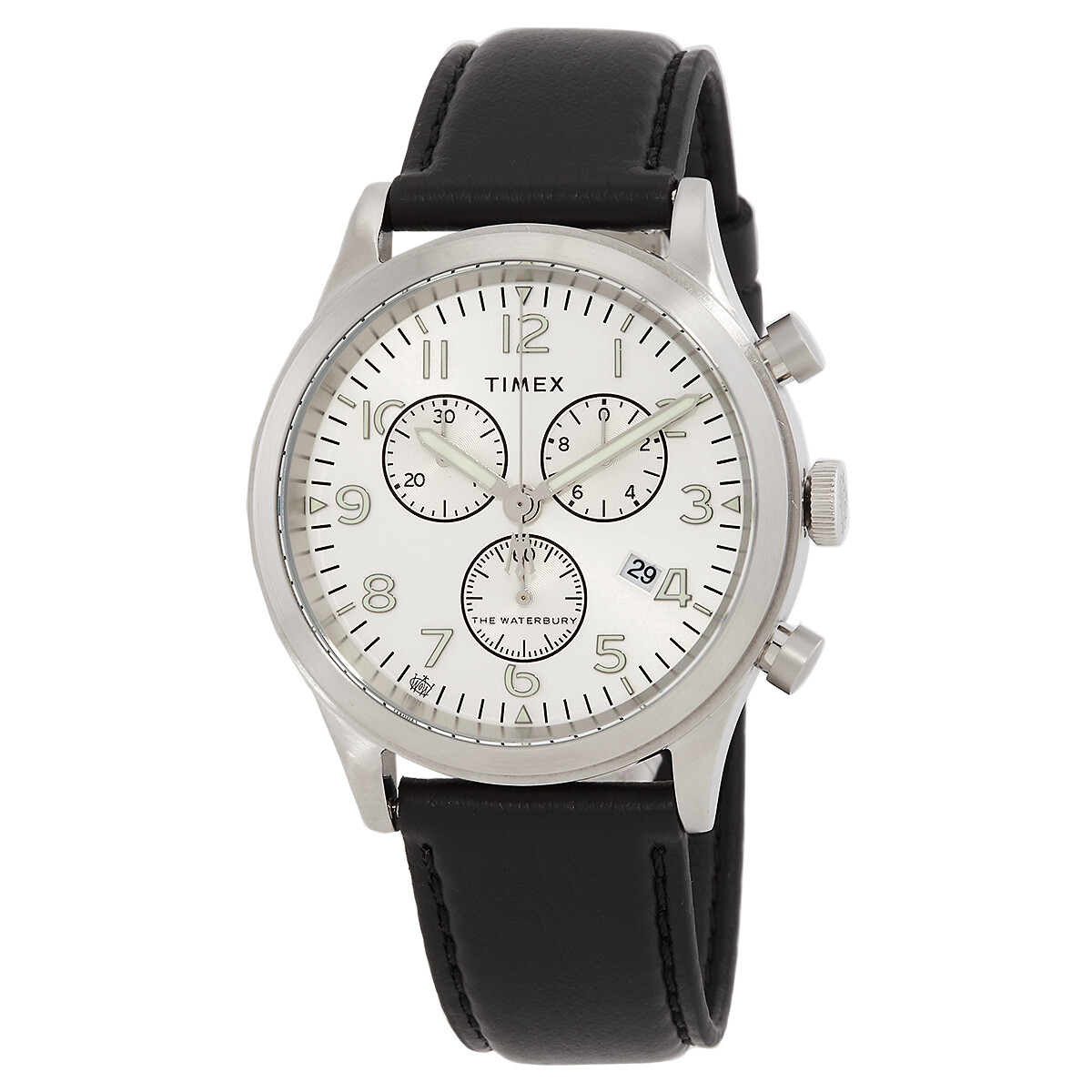 Timex Waterbury Traditional Chronograph Quartz Silver Dial Men's Watch TW2W48100