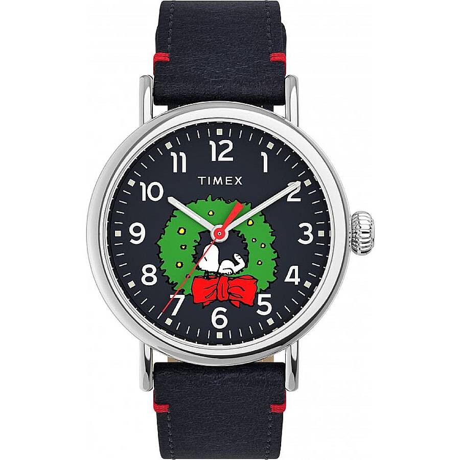 Timex X Peanuts Featuring Snoopy Christmas Quartz Blue Dial Men's Watch TW2U86300