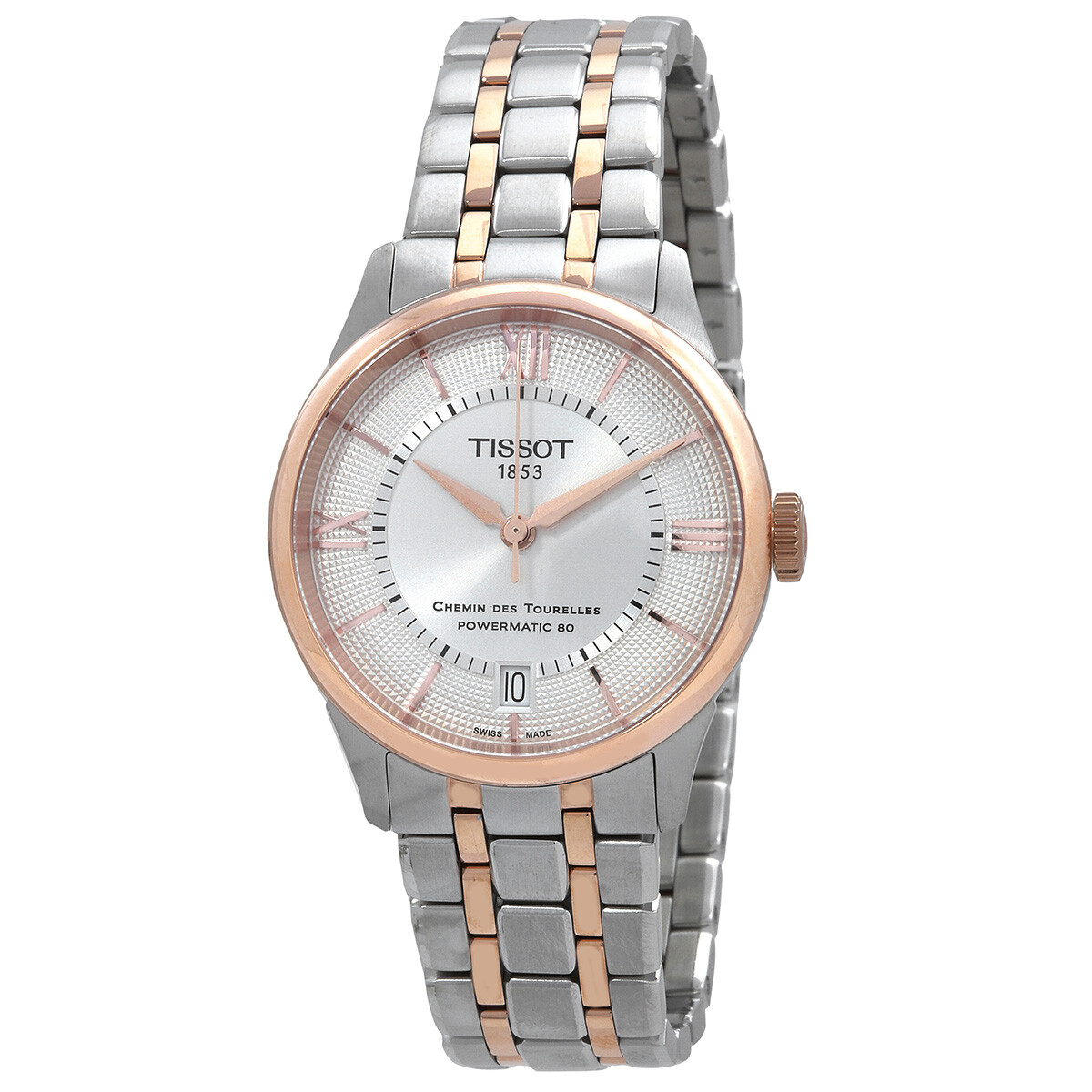 Tissot Chemin Des Tourelles Automatic Silver Dial Two-Tone Ladies Watch T1392072203800