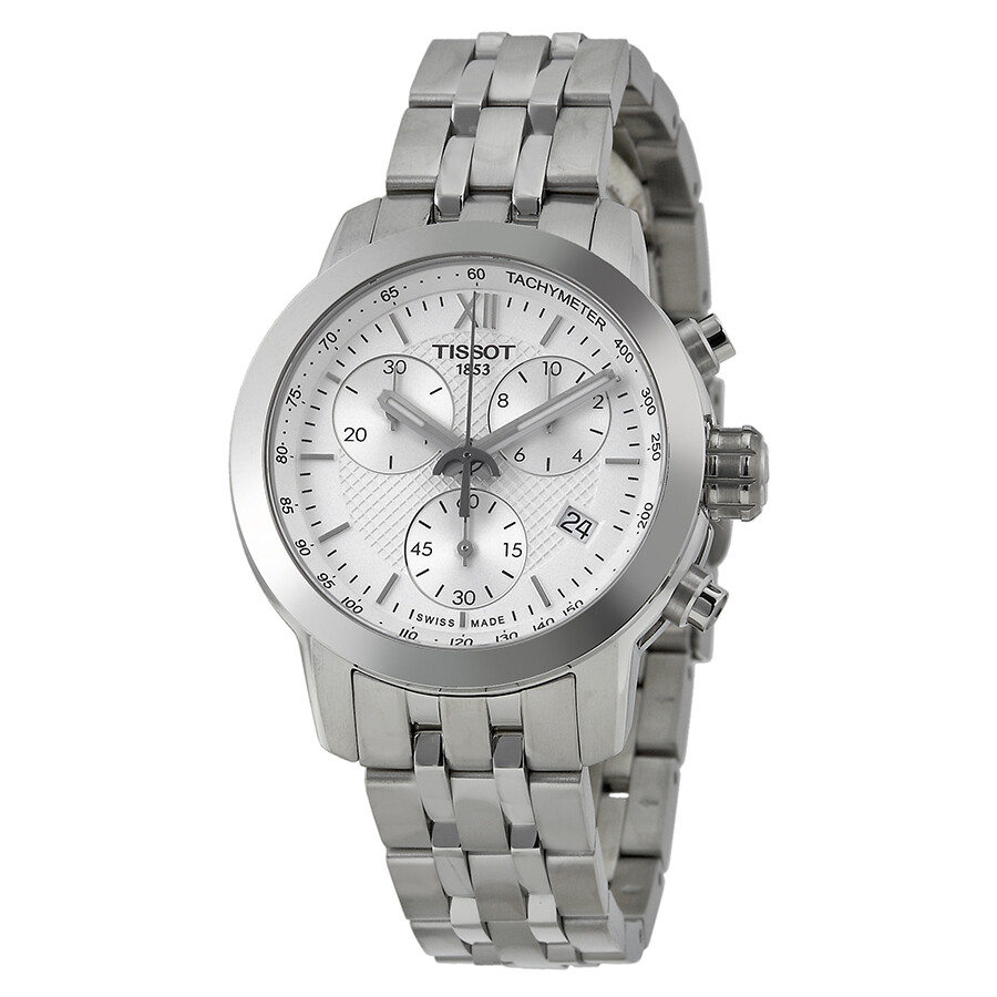 Tissot PRC200 Chronograph White Dial Ladies Watch T0552171101800