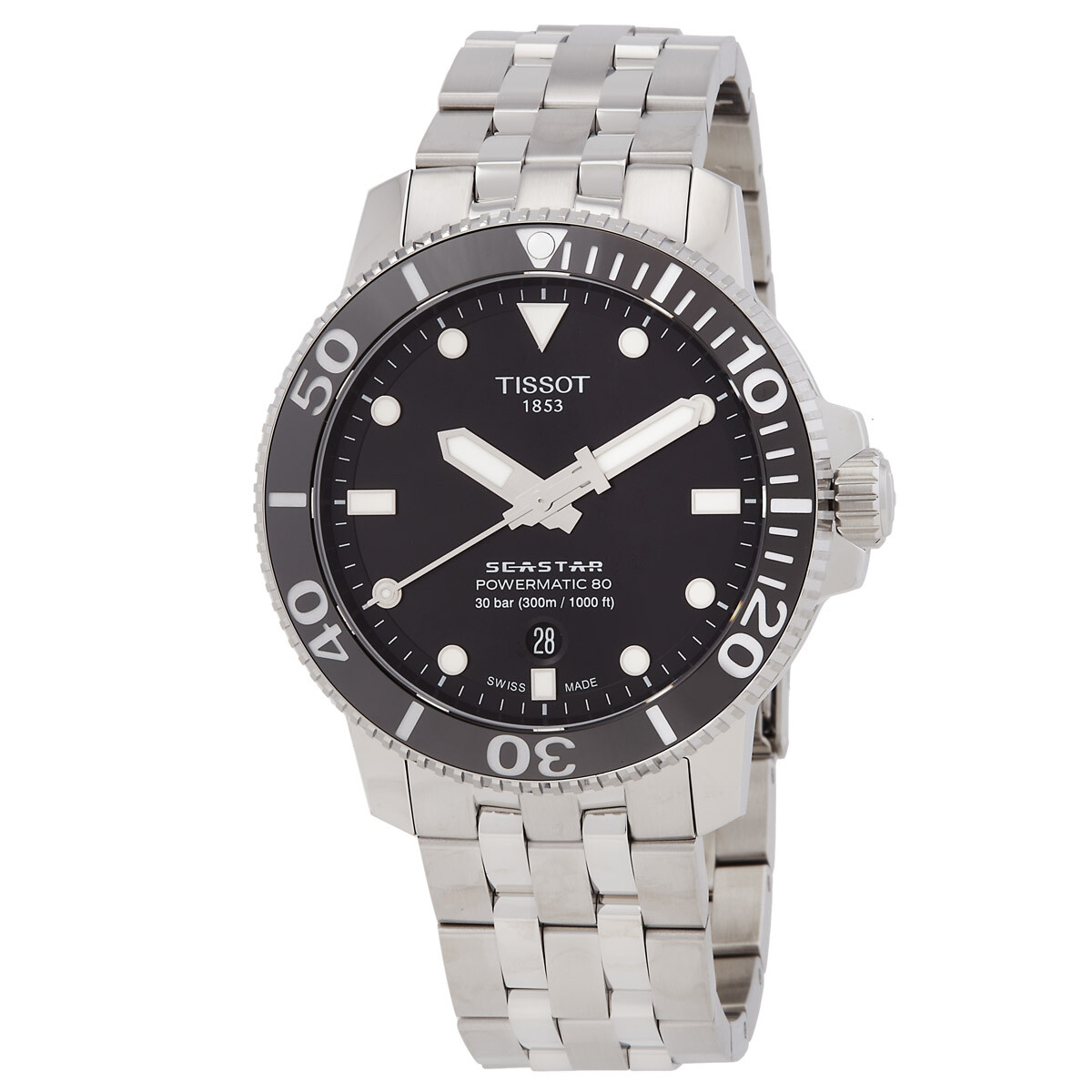 Tissot Seastar 1000 Automatic Black Dial Men's Watch T1204071105100