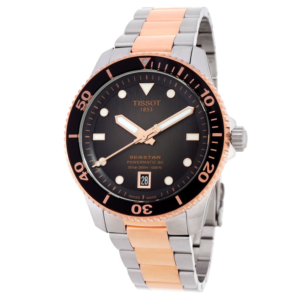 Tissot Seastar 1000 Automatic Graded Grey-Black Dial Watch T1208072205101