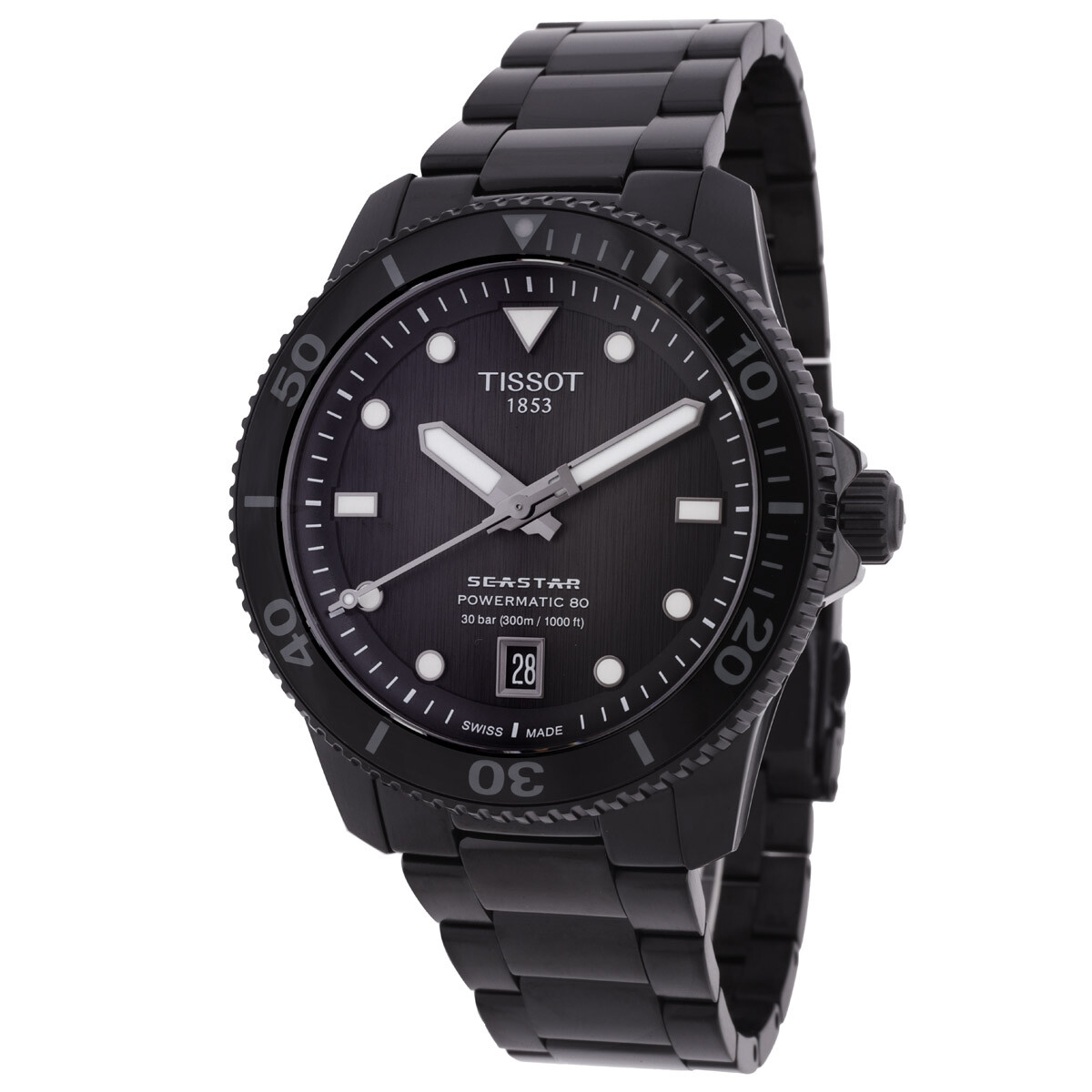 Tissot Seastar 1000 Automatic Graded Grey-Black Dial Watch T1208073305100