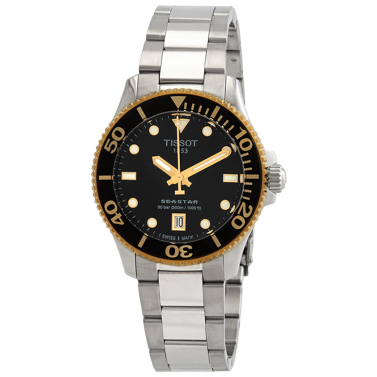 Tissot Seastar 1000 Quartz Black Dial Unisex Watch T1202102105100