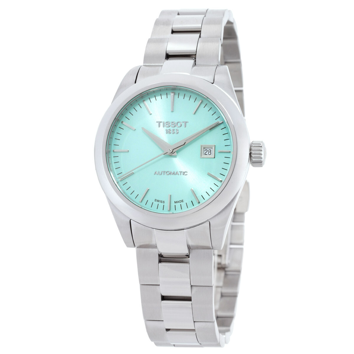 Tissot T-Classic Automatic Diamond Green Dial Ladies Watch T1320071109100