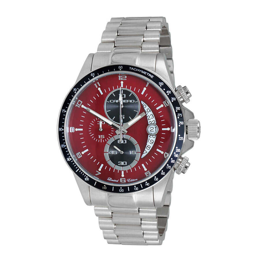 Torino Carrero Winner Circle Chronograph Quartz Red Dial Men's Watch JCISBK101BRD