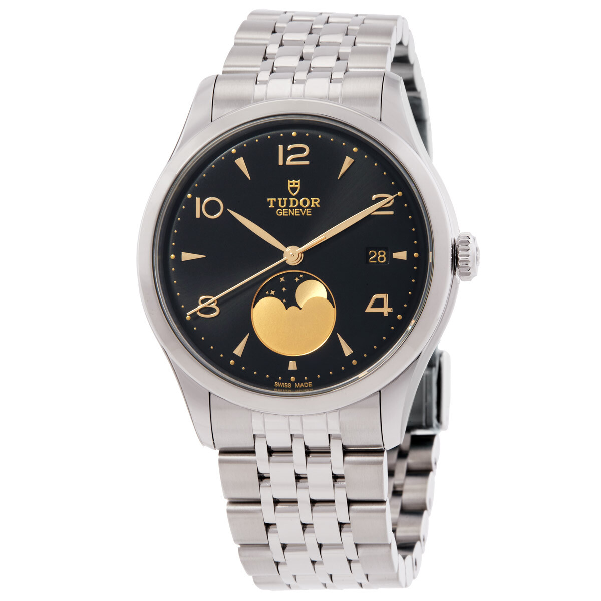 Tudor 1926 Luna Automatic Moon Phase Black Dial Men's Watch M91560-0003