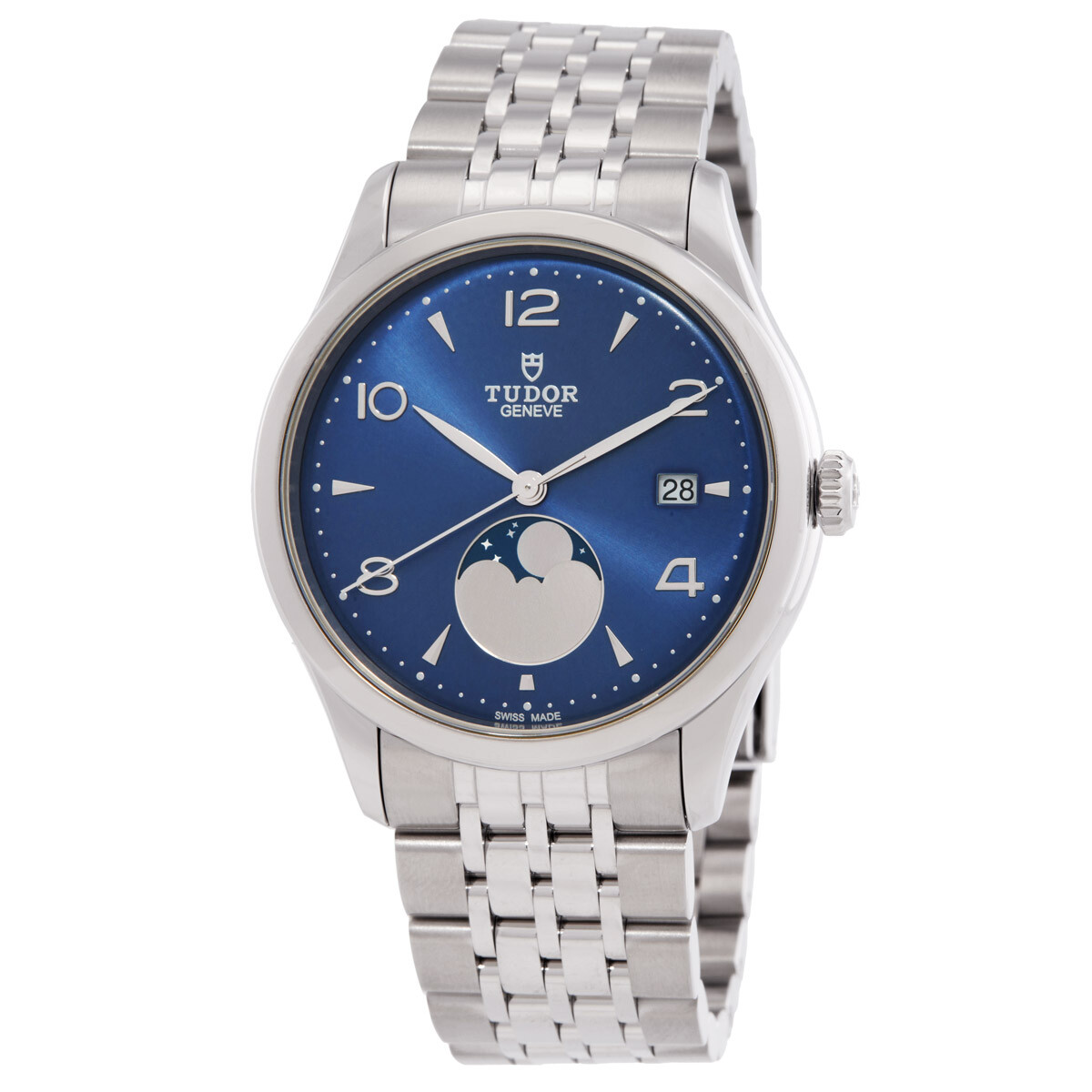Tudor 1926 Luna Automatic Moon Phase Blue Dial Watch M91560-0002