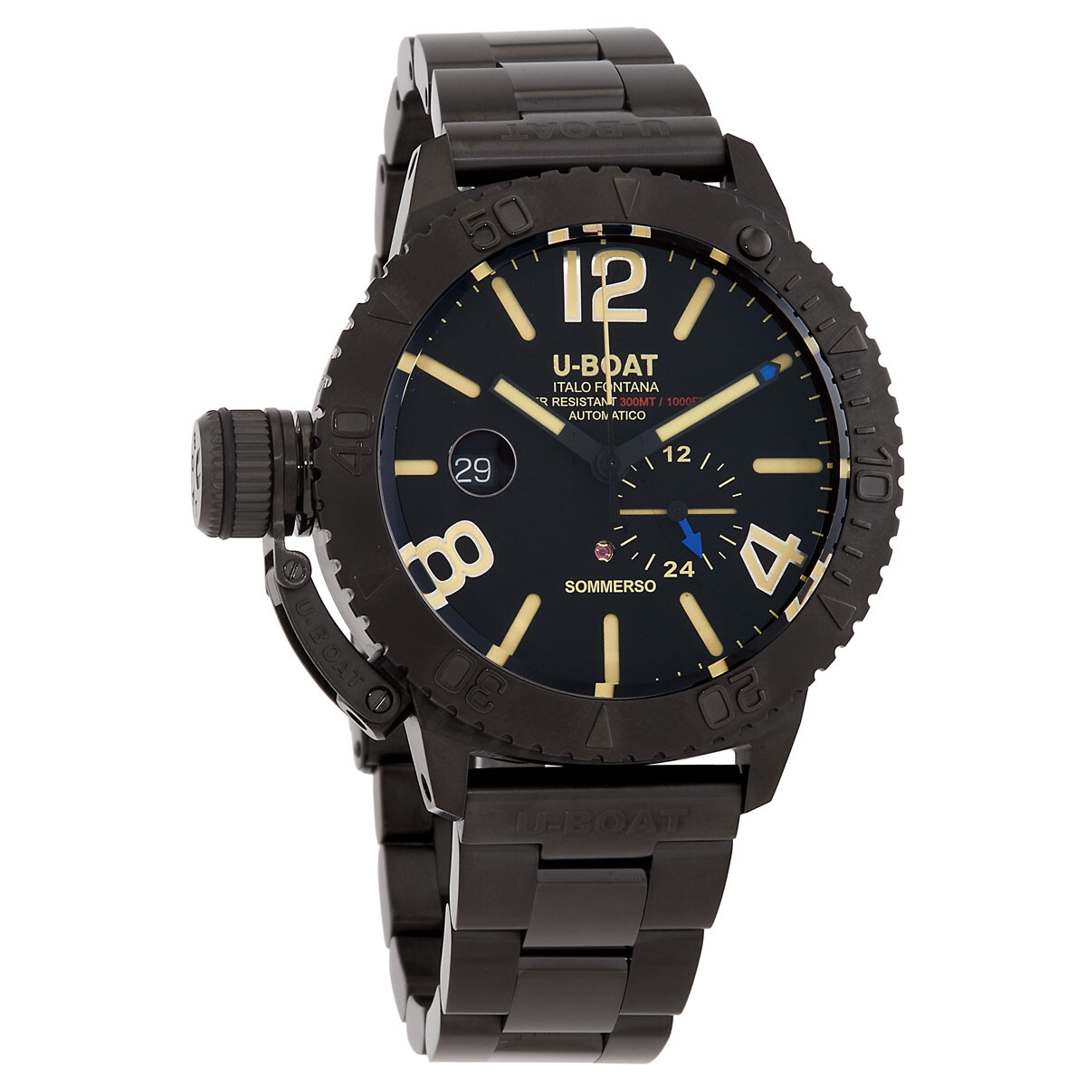 U-Boat Sommerso Automatic Black Dial Men's Watch 9015/MT